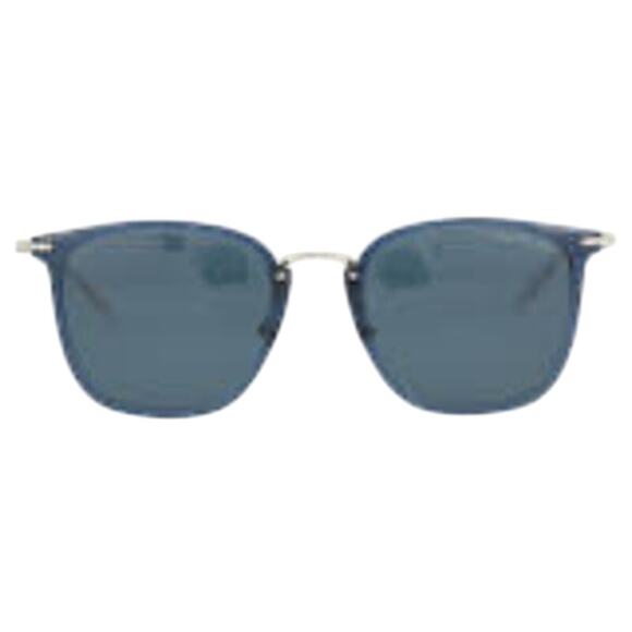 Mont Blanc NWT Men’s Blue Sunglasses with Leather Case